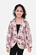 Peach Aztec Digital Print Blazer