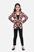 Multi Colour Geometric Digital Print Blazer