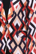 Multi Colour Geometric Digital Print Blazer