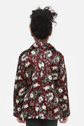 Wine Floral Elegant Digital Print Blazer