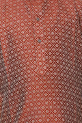 Lilpicks Rust Jacquard Kurta Pajama Set