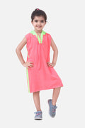 Neon Pink Hoody T-Shirt Dress