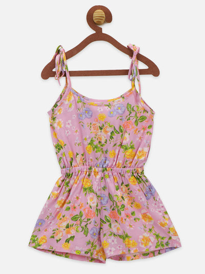 Floral Printed Pack of 2 Short Jumpsuit