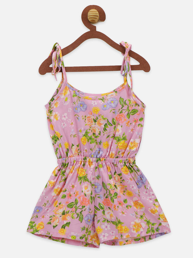 Floral Printed Pack of 2 Short Jumpsuit