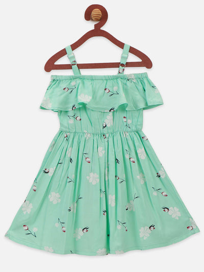 Sky Blue Off Shoulder Flared Dress