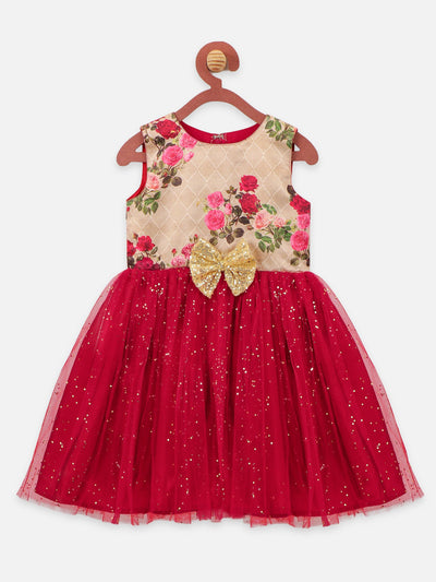 Royal Digital Print shimmer Partywear Dress