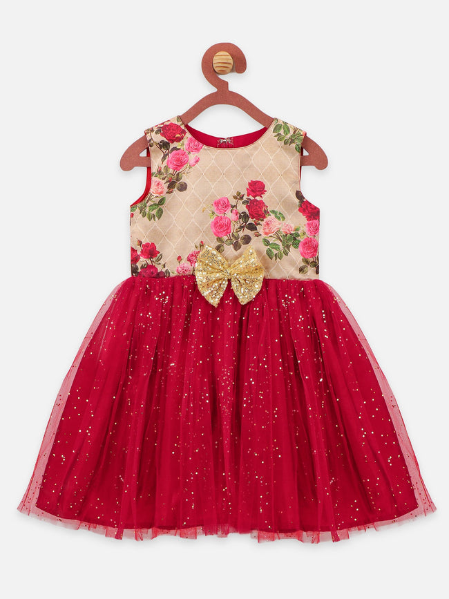 Royal Digital Print shimmer Partywear Dress