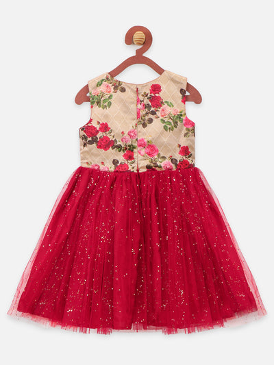 Royal Digital Print shimmer Partywear Dress