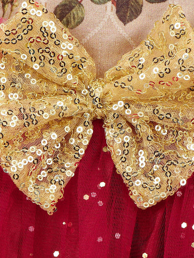 Royal Digital Print shimmer Partywear Dress