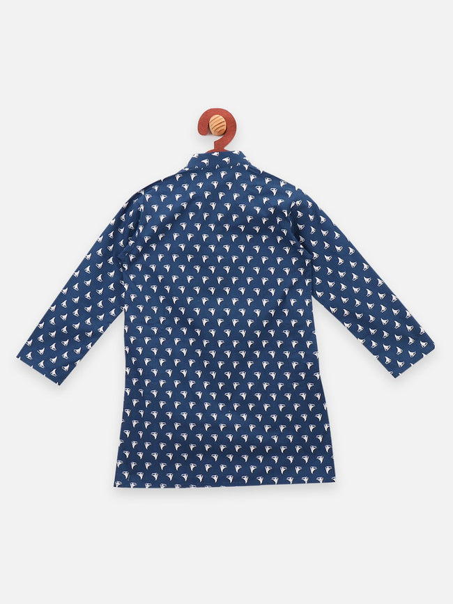 Lilpicks Boat Print kurta Pajama set