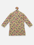 Lilpicks Car Print full sleeve kurta Pajama set