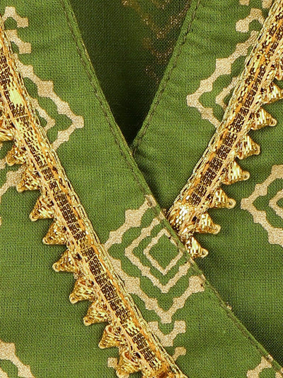 Lilpicks Angrakha Style sleeveless kurta with palazzo set