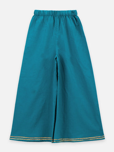 Lilpicks Angrakha Style Bell sleeve kurta with palazzo set