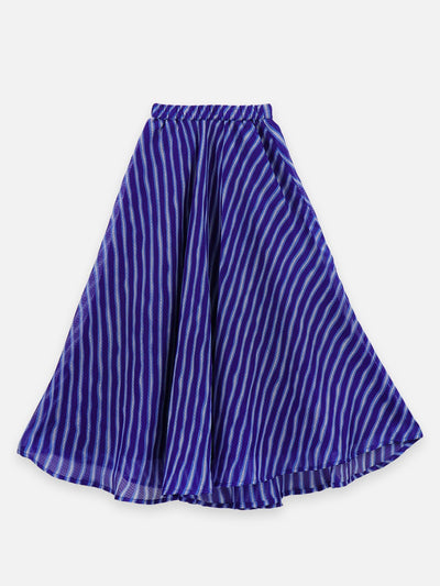 Lilpicks Geometrical Embrodiery sleeve less choli  with lehenga set