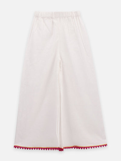 Lilpicks Magenta sleeveless high low Kurta with palazzo pant Set