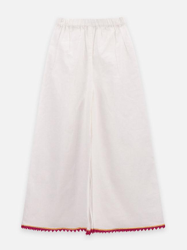 Lilpicks Magenta sleeveless high low Kurta with palazzo pant Set