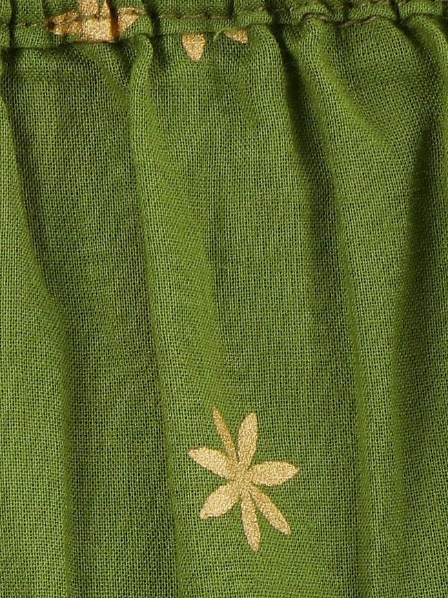 Lilpicks Magenta Bell Sleeves Gota Kurta with Sharara Set