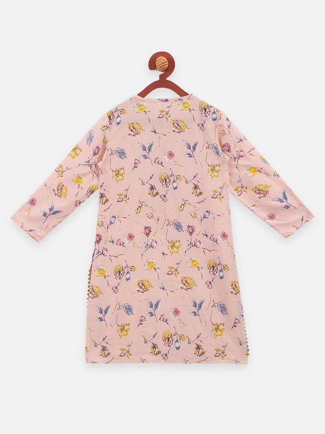 Floral Printed Full kurti with sharara set