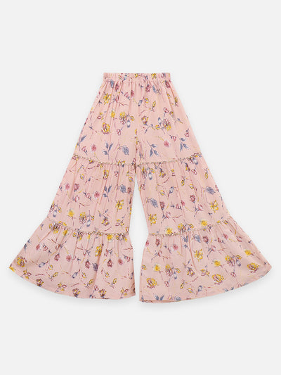 Floral Printed Full kurti with sharara set