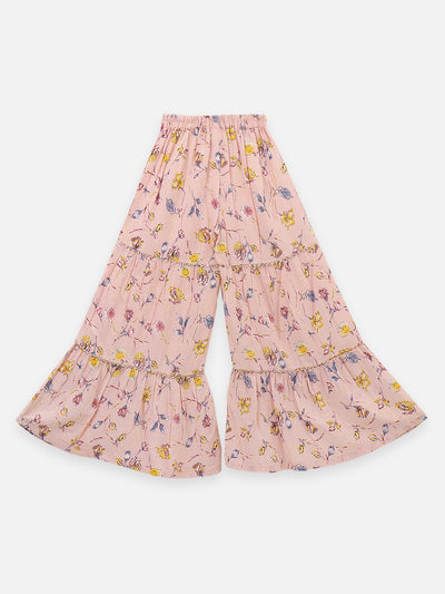 Floral Printed Full kurti with sharara set