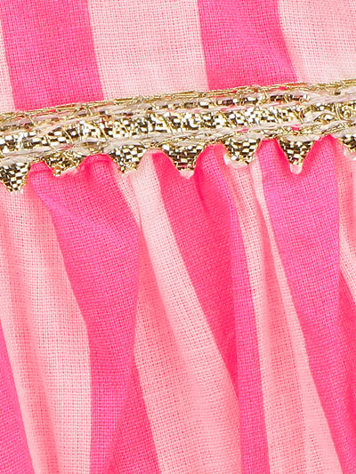 11 Yellow flora printed gota pompom kurti with sharara set