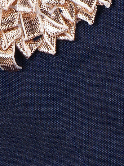 Blue polka Saree Dhoti