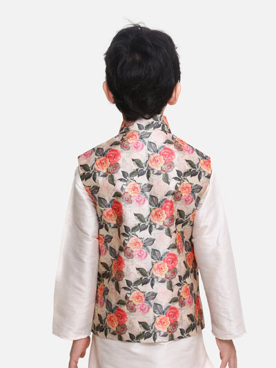 Royal Rose Digital Print Nehru Jacket