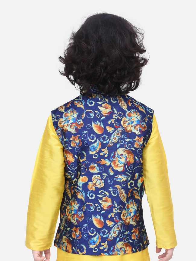 Leafy Digital Print Nehru Jacket