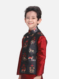 Royal Motif Digital Print Nehru Jacket
