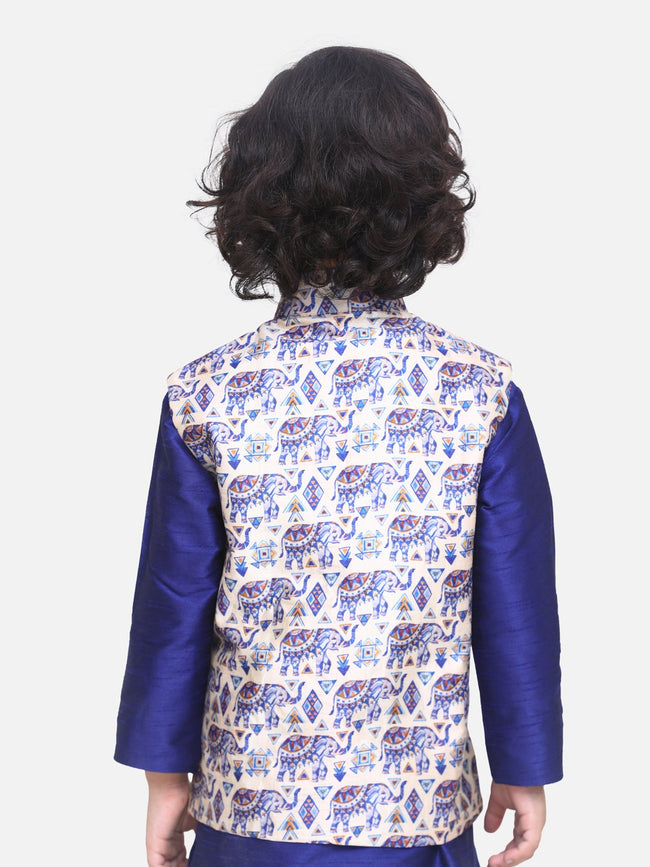 Quirky Digital Print Nehru Jacket