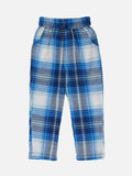 Lilpicks Blue Check Waistcoat with Pant Set