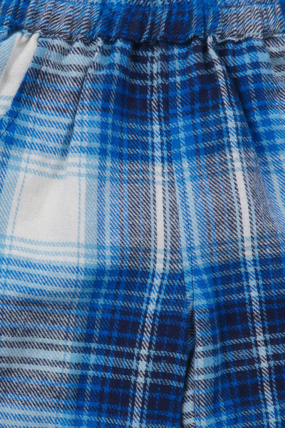 Lilpicks Blue Check Waistcoat with Pant Set