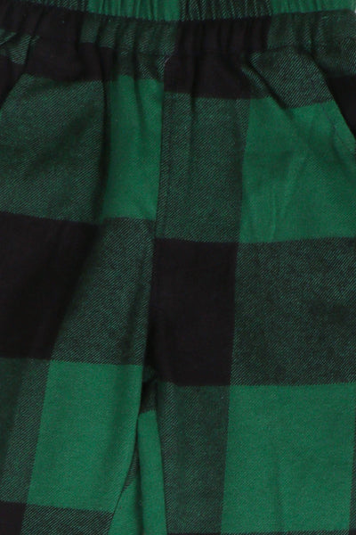 Lilpicks Green Check Waistcoat with Pant Set