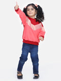 Coral French Terry Colourblock Full Sleeve SweatShirt