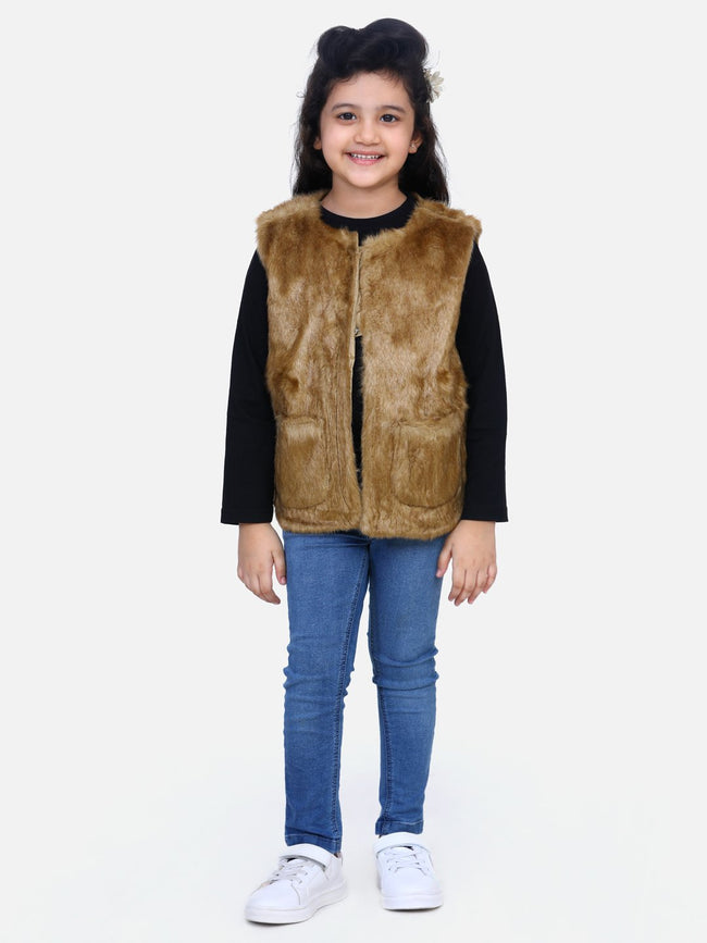 Faux Fur Sleeveless Jacket