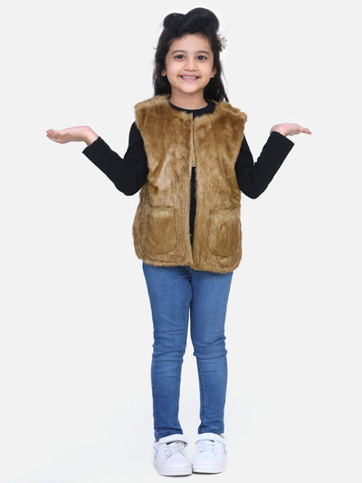 Faux Fur Sleeveless Jacket