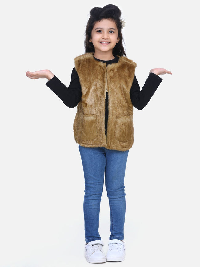 Faux Fur Sleeveless Jacket