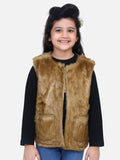 Faux Fur Sleeveless Jacket