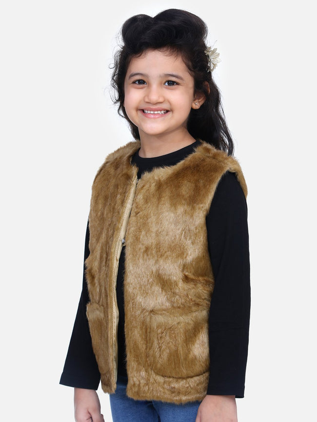 Faux Fur Sleeveless Jacket