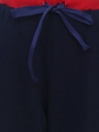 Navy Red French Terry TrackPant