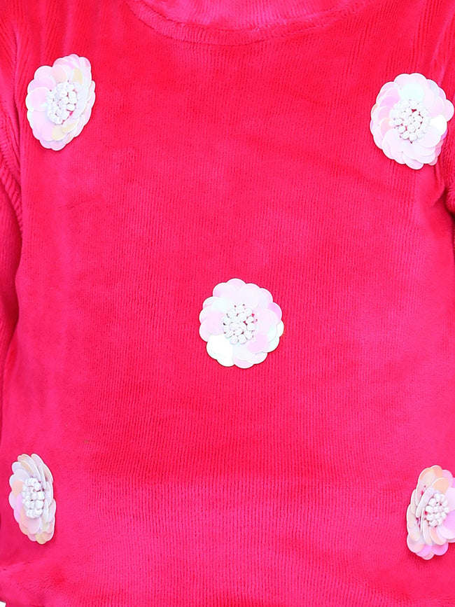 fuchsia Embellished Full Sleeve