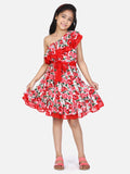 lilpicks Digital Print red Dress