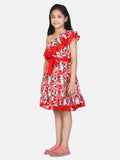 lilpicks Digital Print red Dress