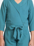 lilpicks Turquoise Party Full Jumpsuit