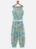 lilpicks Floral Blue Comfy Clothing Set