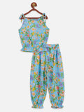 lilpicks Floral Blue Comfy Clothing Set