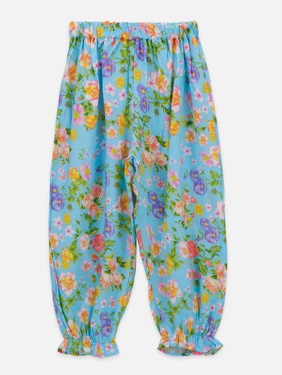 lilpicks Floral Blue Comfy Clothing Set