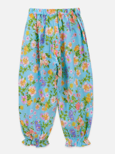 lilpicks Floral Blue Comfy Clothing Set
