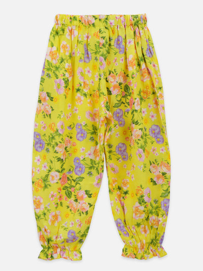 lilpicks Floral Yellow Comfy Clothing Set