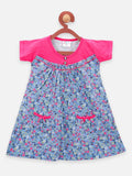 lilpicks Blue flower Printer Dress